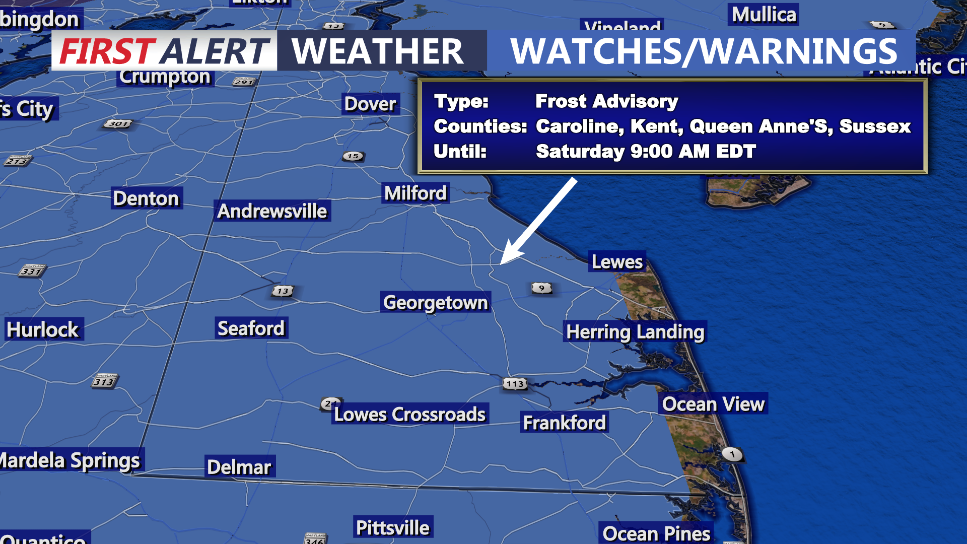Frost Advisory into Saturday morning, then a cool and dry weekend